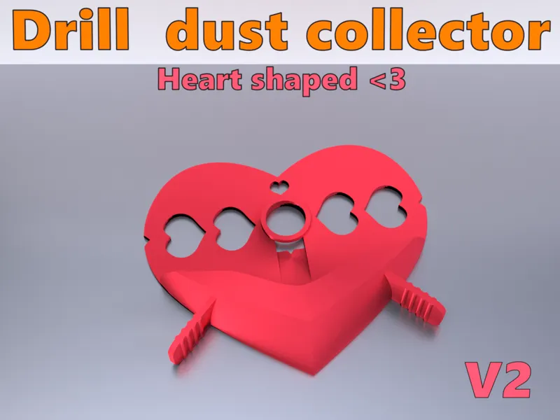 Heart shaped drill dust collector