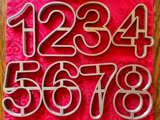 Numbers cookie cutters 1-9