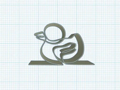 Minimalist Duck Sculpture – One Line Art Design