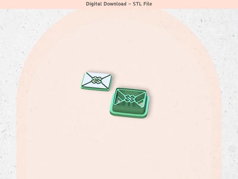 St. Patrick's Day Clover Envelope Clay Cutter