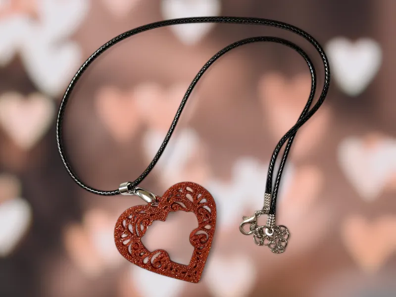 Decorated Heart Necklace-Valentine's Day