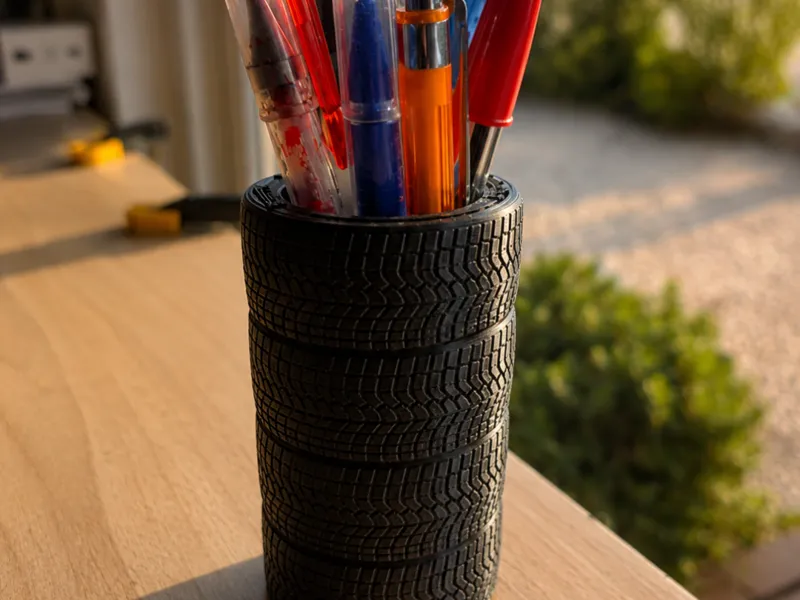 Tire Stack Pen Holder