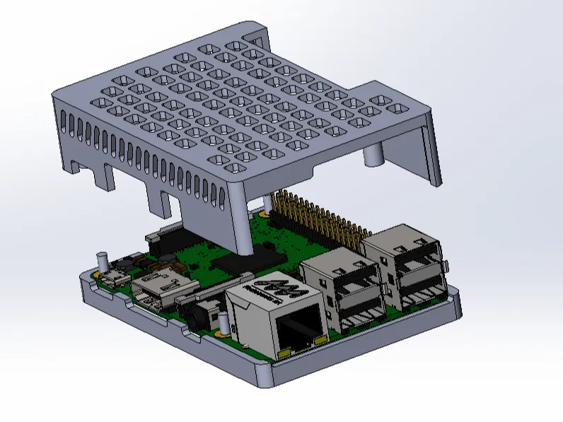 Raspberry Pi3 Case Top/Bottom/Complete