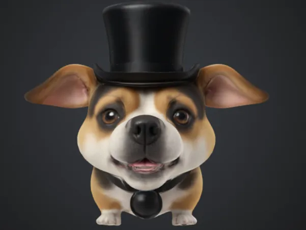 “Chippy” Top Hat Dog