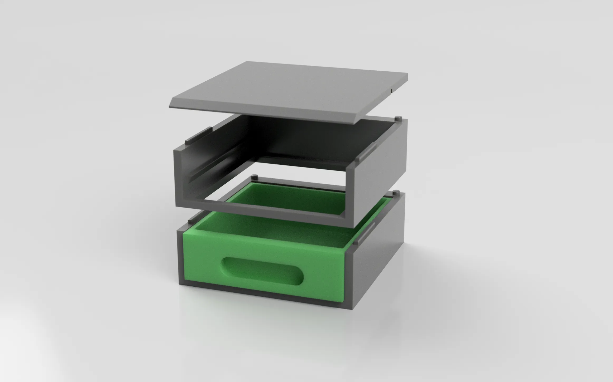 Model Riser Naik Modular Monitor Riser with Drawer (Customizable) - Free 3D Print Model ...