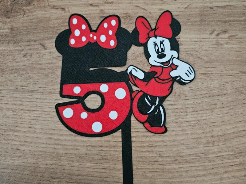 Minnie 5 birthday cake topperr