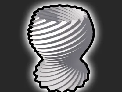 Spiral White - Vase