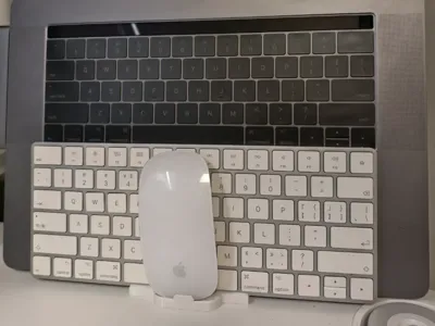 MacBook and its companion rest place