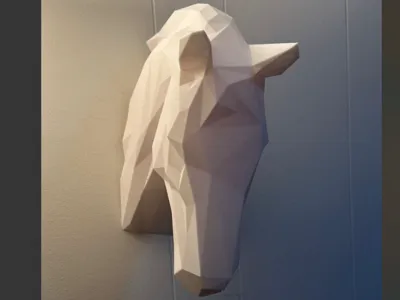 Low Poly Horse Head - Wall Mountable