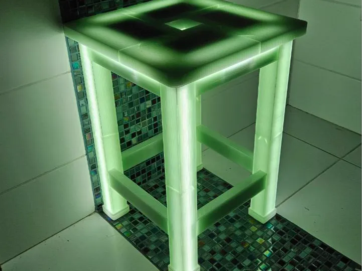 stool with light