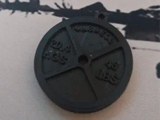 Barbell Keychain