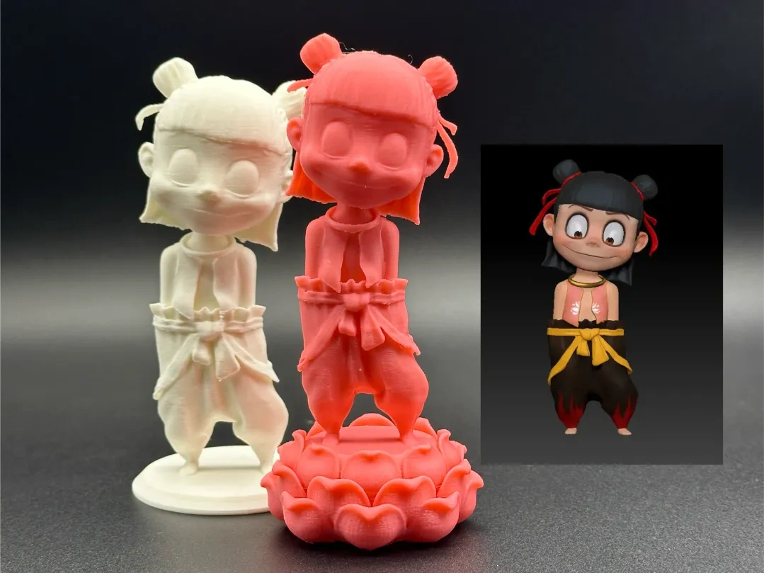 哪吒笑脸光滑款 (莲花底座、高12.5cm) 二次创作 - 来自 创意 3D - MakerWorld