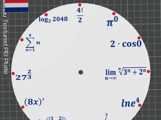 mathematical clock face