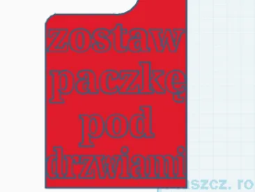 Polish door hanger with information