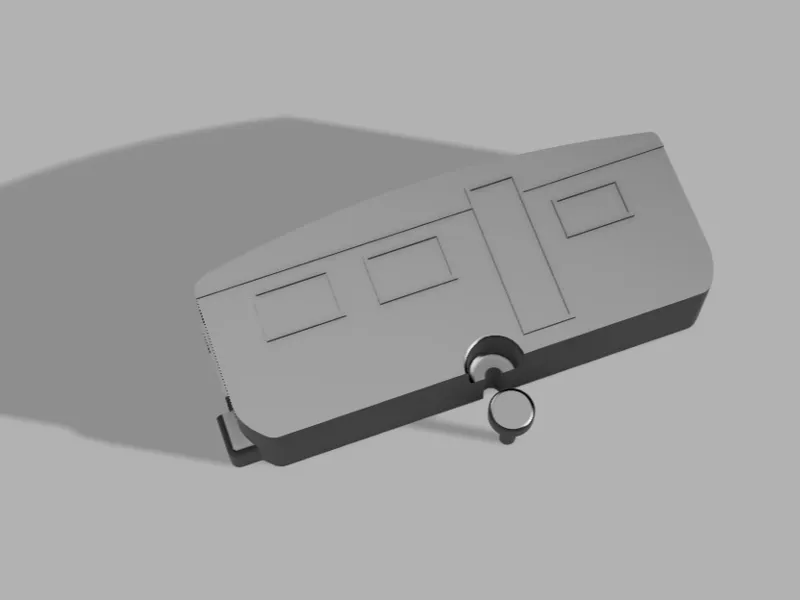 1/87 Caravan with wheels