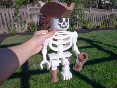 Skeleton Pirate Giant Minifigure (16") -Standalone