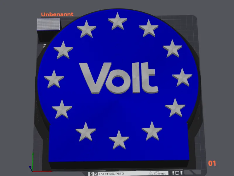 Volt Europa Logo mit Standfuß