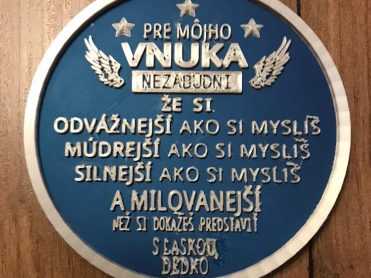 Medaila pre vnuka