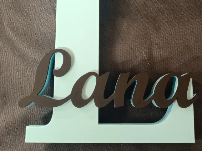 Lana decoration name big size, with no AMS
