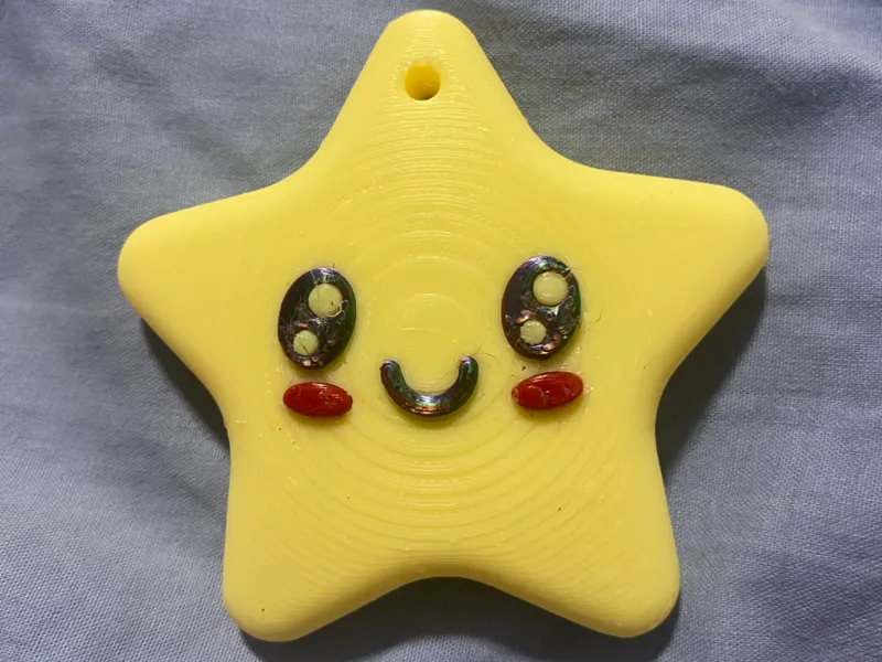 Cute Star bag tag, or key ring