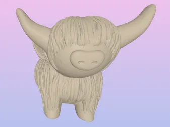 Highland cow succulent plant pot