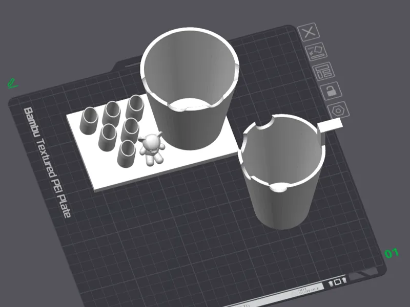 jar for painting water and brush holder
