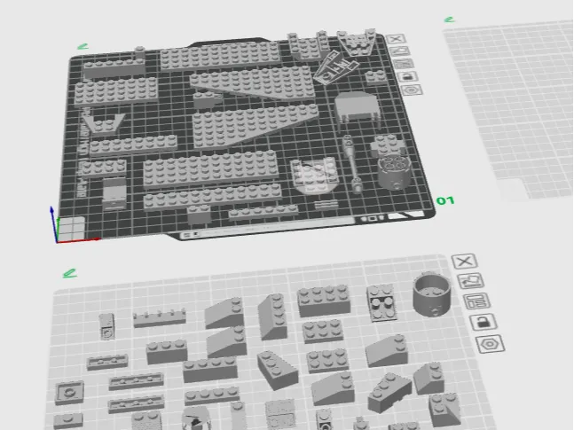 Printable Bricks modified to snap together