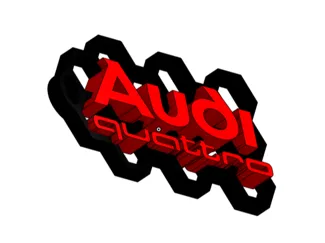 Audi Quattro Hexagonal Keychain