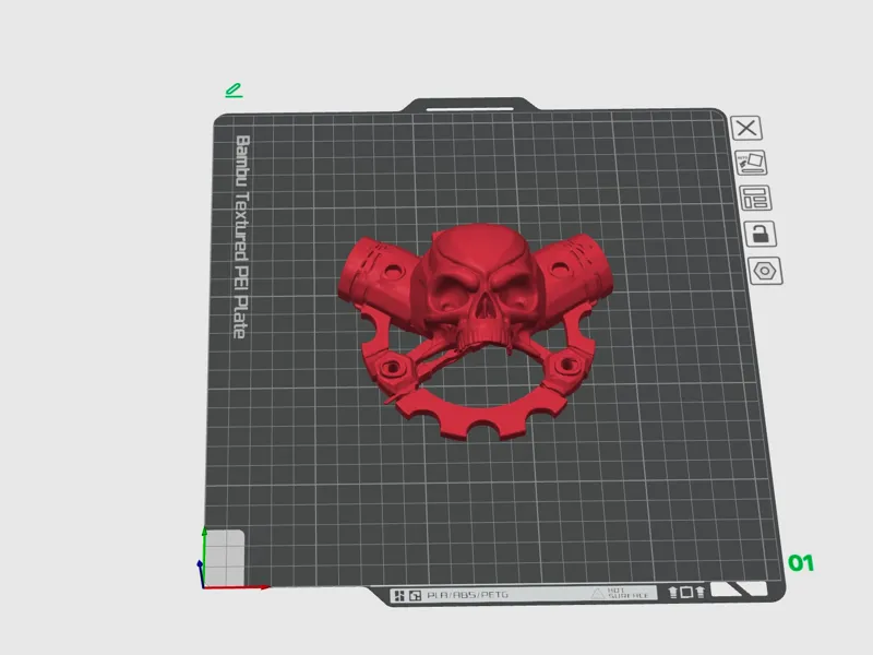 Cosss Pistons and Skull Wall Art
