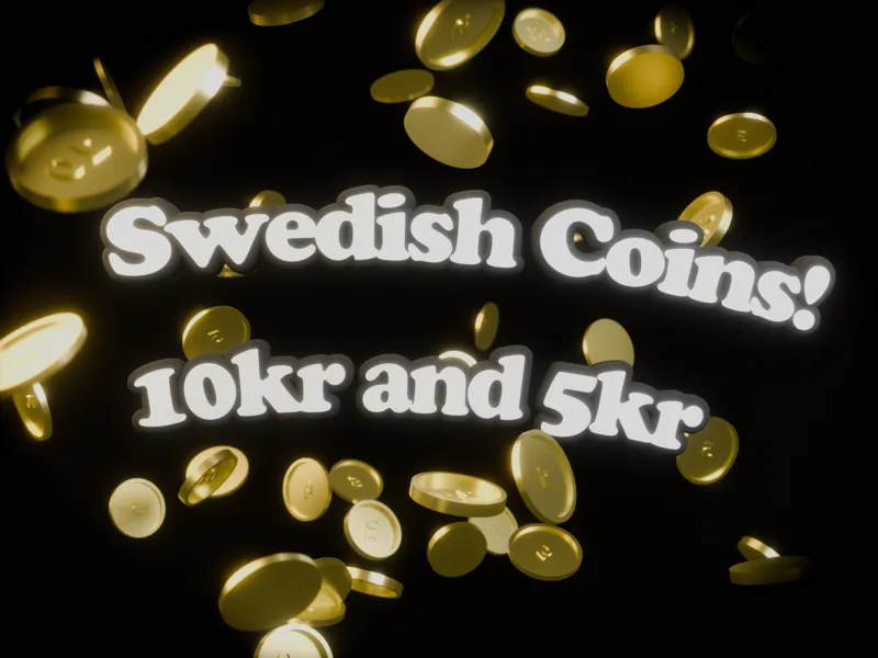Swedish coins 10kr 5kr for Gumballs and Carts