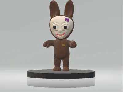 RABBIT CARTOON TOY 3D PRINTABLE MODEL