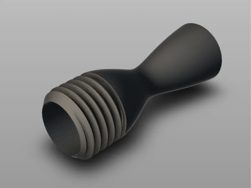 de Laval Rocket Nozzle with external thread