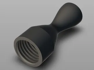 de Laval Rocket Nozzle with internal 3.5mm thread