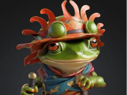Frog Adventurer with sword