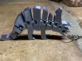 flexi triceratops key chain