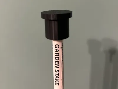 Stake topper for garden cane