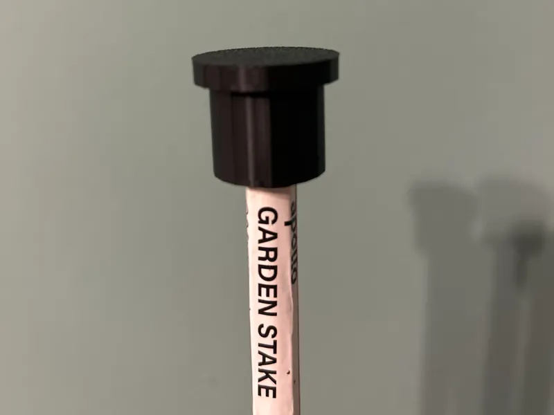 Stake topper for garden cane