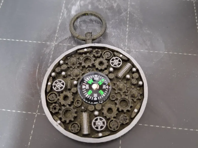 Steampunk pocket compass