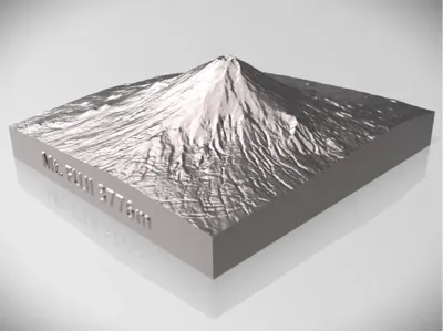 3D terrain model of the Japanese volcano Fuji