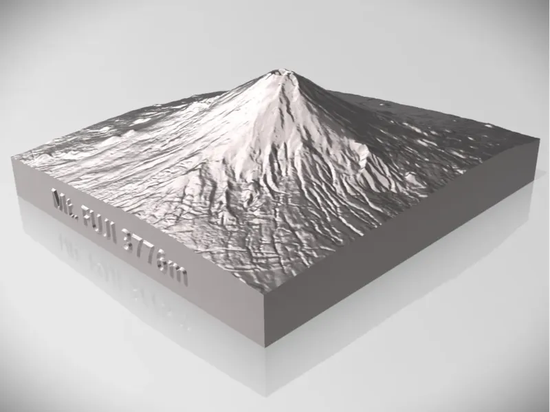 3D terrain model of the Japanese volcano Fuji