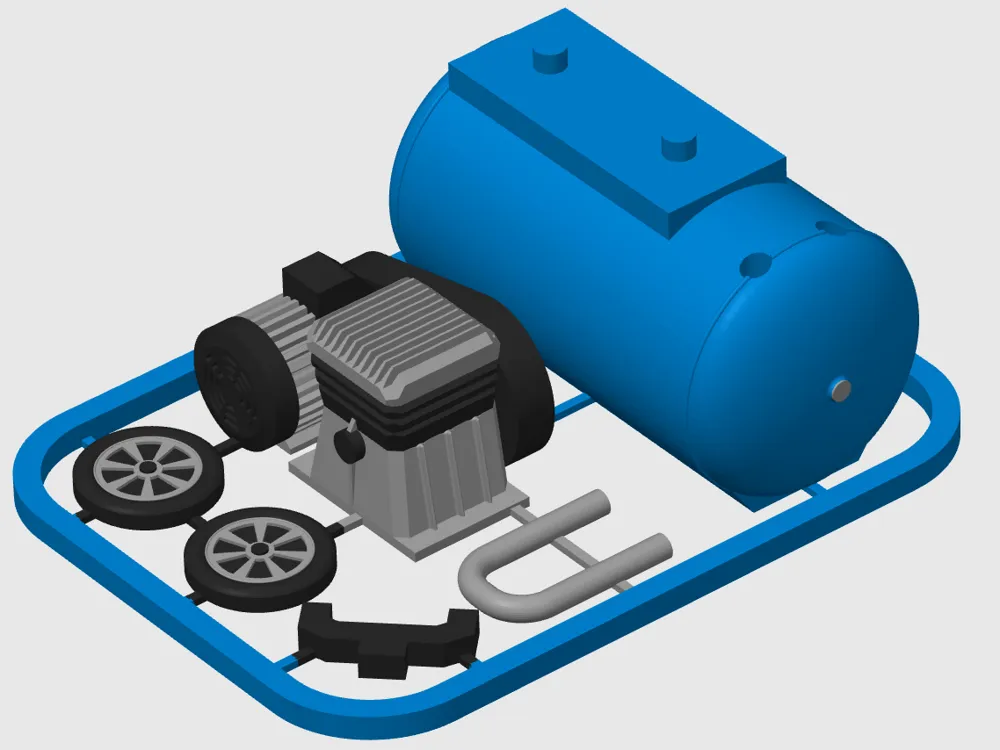 Air Compressor Kit Card – 1:24 Scale Diorama Accessories Remixed by The ...