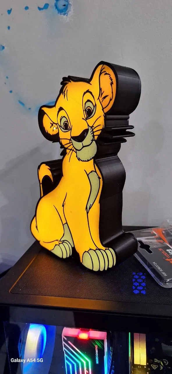 Simba LED Lamp by djmeg86 MakerWorld: Download Free 3D Models