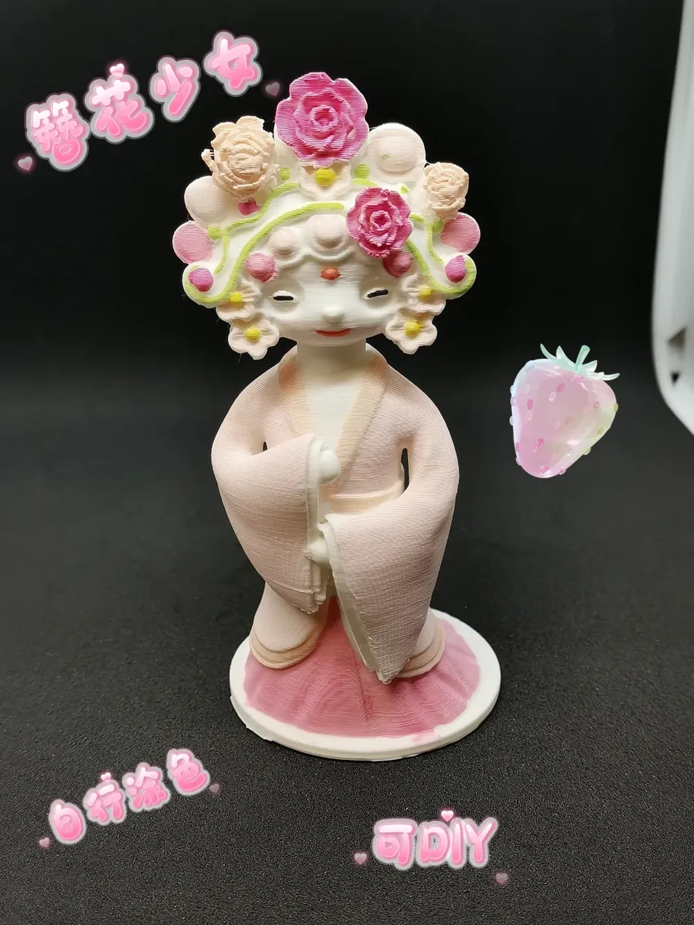Girl with Flowers in Her Hair by Pinksh - MakerWorld