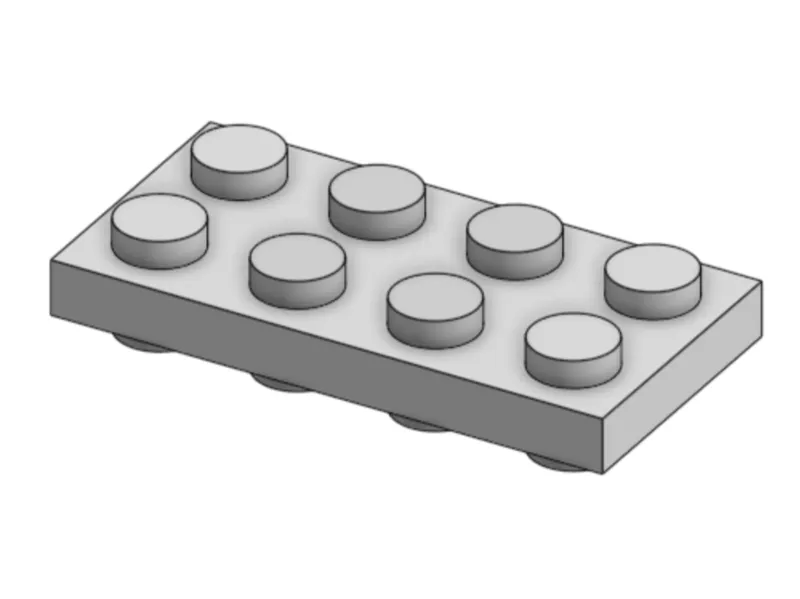 2x4 double sided Lègo plate