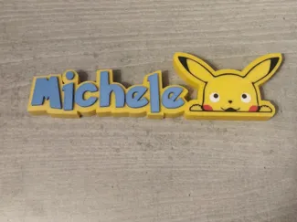 Scritta Nome pikachu Michele