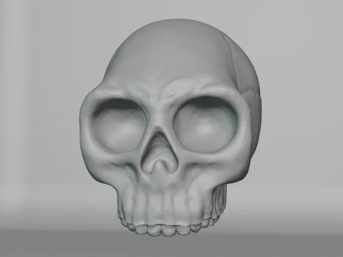 stylized human skull