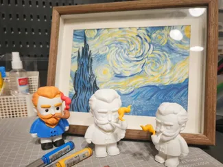 卡通梵高 小手办 世界名画:梵高自画像
