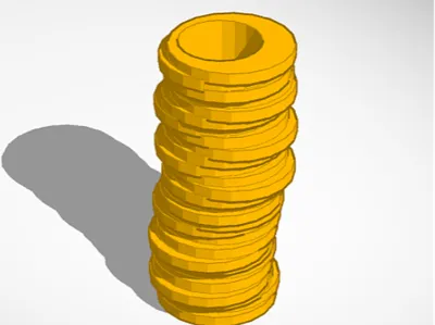 Horizontal coin vase