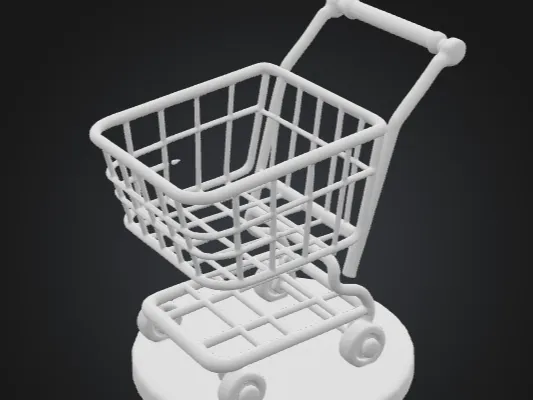 Shopping cart on coin