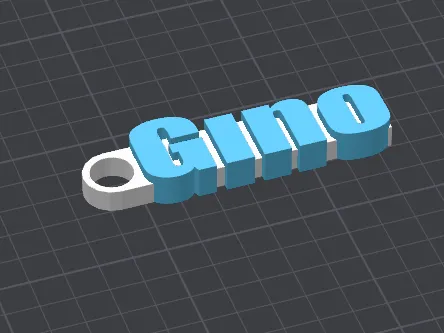 Portachiavi con la scritta Gino